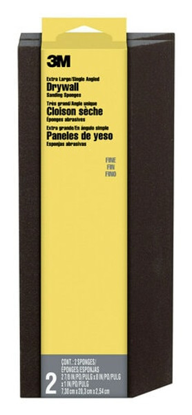 3M™ Fine Grit Extra Large Angled Drywall Sanding Sponge, 910-DSA-12-2PK,
2 7/8 in x 8 in x 1 in (7.30 cm x 20.3 cm x 2.54 cm)