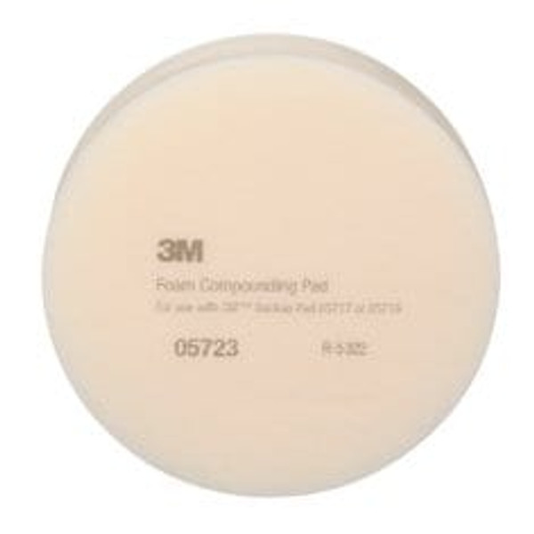 3M™ Foam Compounding Pad, 05723, Single Sided, Flat Back, 8 in (203.2
mm), 2 pads per bag, 12 bags per case