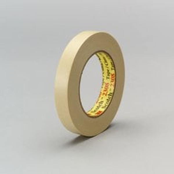 3M™ Masking Tape 2308, Tan, 18 mm x 55 m, 5.3 mil, 48 Roll/Case