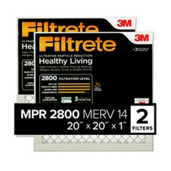 Filtrete™ Ultrafine Particle Reduction Filter UF02-2PK-1E, 20 in x 20 in x 1 in (50.8 cm x 50.8 cm x 2.5 cm)