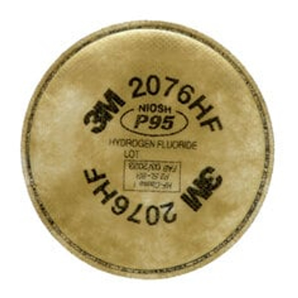 3M™ Particulate Cartridge 2076HF, Hydrogen Fluoride, P95, with Nuisance
Level Acid Gas Relief 100 EA/Case