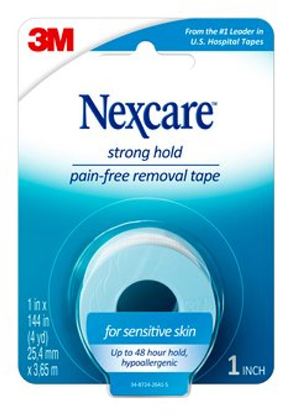 Nexcare™ Strong Hold Pain-Free Removal Tape SST-1-CA, 1 In X 4 Yd (25,4
mm X 3,65 M)