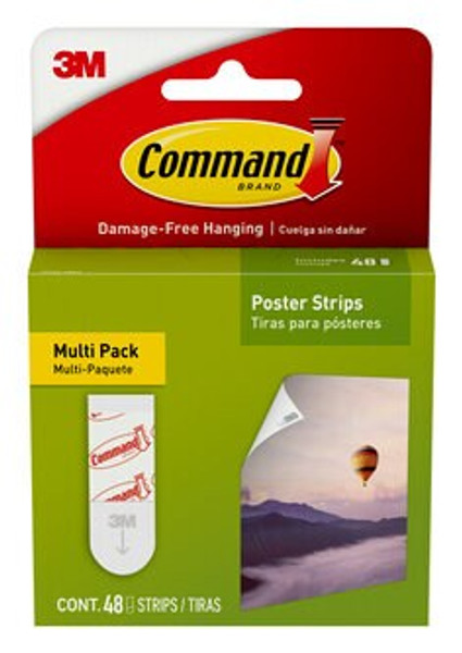 Command™ Poster Strips 17024-48ES, Multi-Pack, 48 strips