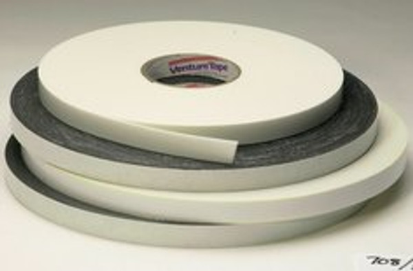 3M™ Venture Tape™ Double Sided Polyethylene Foam Glazing Tape VG708,
White, 3/8 in x 85 ft, 125 mil, 53 Roll/Case