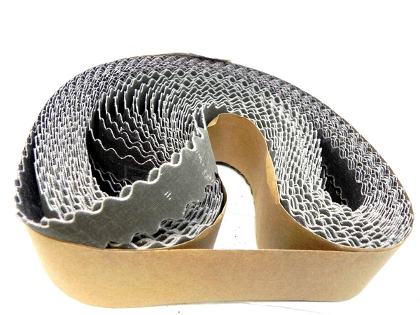 7100306835 3M Trizact Cloth Belt 237AA, A16 X-weight, 1 in x 18 in, Film-lok, Full-flex, Scallop B