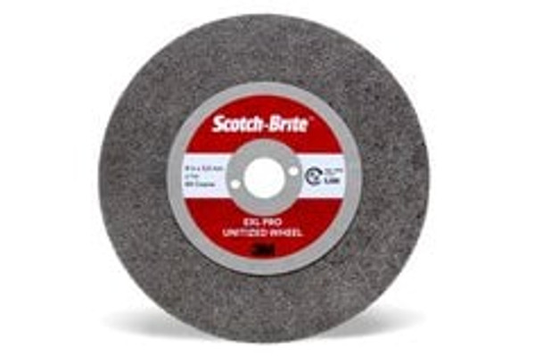 Scotch-Brite™ EXL PRO Unitized Wheel, EX-UW, 8A Coarse, 8 in x 2.7 mm x
1 in, 10 ea/Case