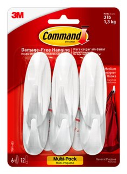 Command™ Medium Designer Hooks Multi-Pack 17081-6ES