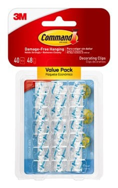 Command™ Clear Decorating Clips Value Pack 17026CLR-40ES