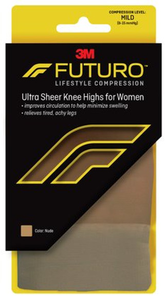 FUTURO™ Ultra Sheer Knee Highs for Women, 71014NEN, Medium, Nude