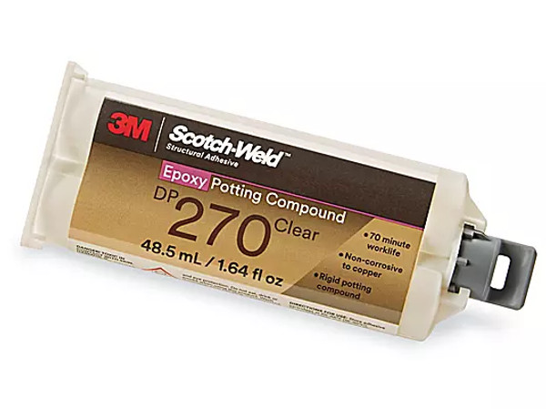 7100228179 3M Scotch-Weld Epoxy Potting Compound DP270, Clear, 200 mL Duo-Pak, 12/Case