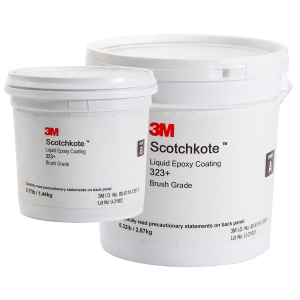 7010319959 3M Scotchkote Liquid Epoxy Coating 323+ Part B, Brush Grade, Case of Four 0.33 Liter Containers for 1 Liter Kits