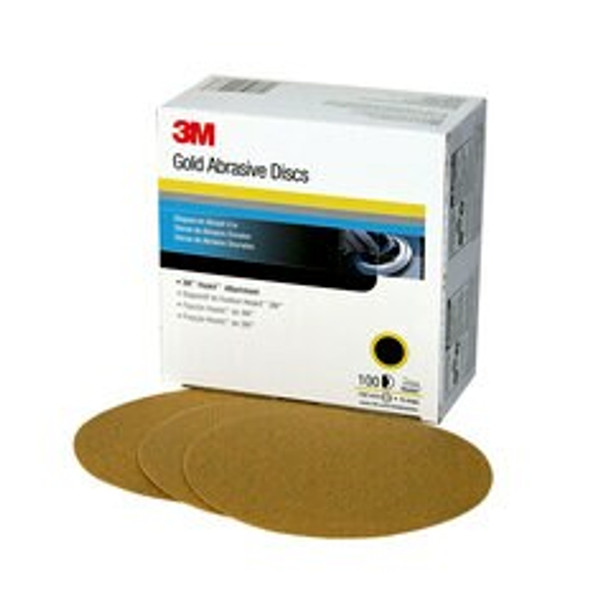 3M™ Hookit™ Gold Disc 216U 00977, 6 in, P240, 100 Discs/Carton, 4 Cartons/Case