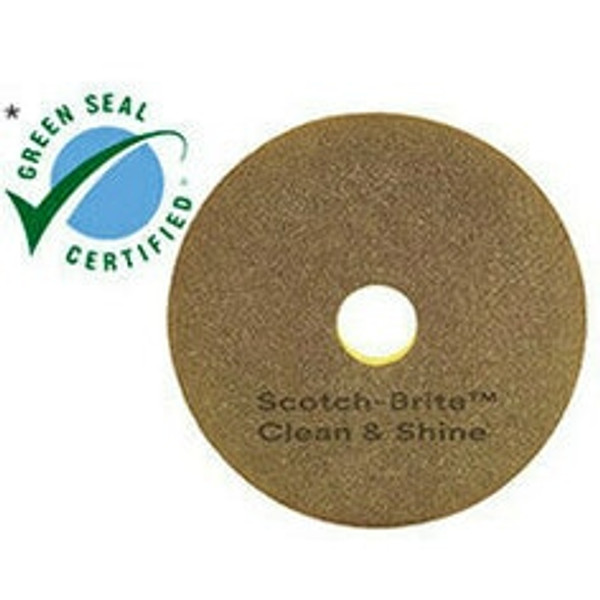 Scotch-Brite™ Clean & Shine Pad, 15 in, 5/Case