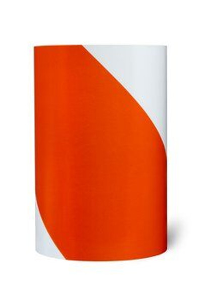 7100134925 3M Advanced Flexible Engineer Grade Pre-Striped Barricade Sheeting 7334L Orange/White, 4 in stripe/left, Configurable roll