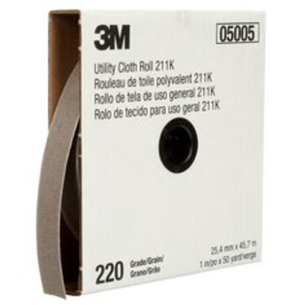 3M™ Utility Cloth Roll 211K, 220 J-weight, Config
