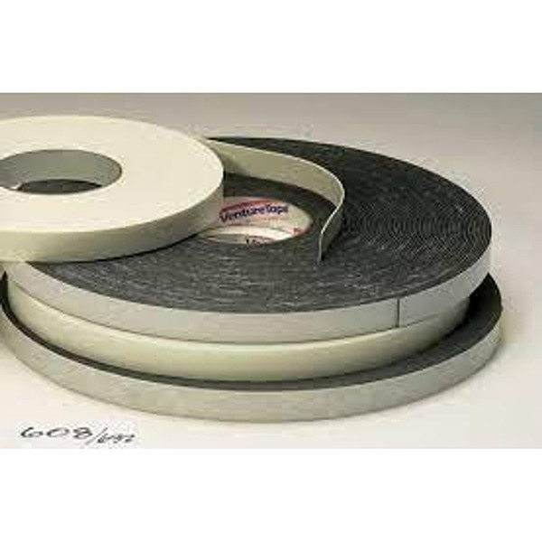 7100249104 3M Venture Tape Double Sided PE Foam Glazing Tape VG1216B, Black, 62 mil, Roll, Config