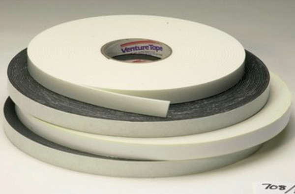 7100252425 3M Venture Tape Double Sided PE Foam Tape VG7132B, Black, Roll, Config