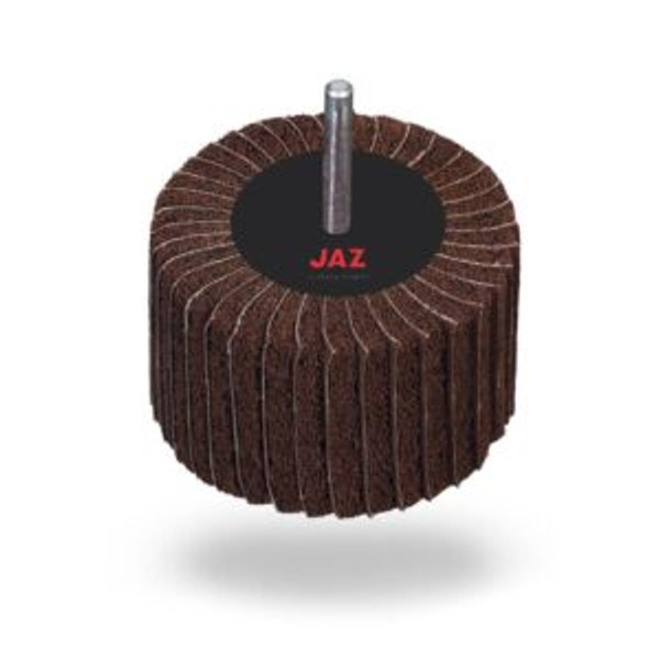 JAZ 58816 Interleafed Mounted Flap Wheel, 2" x 2" x 1/4" Stem, AO 40 Grit