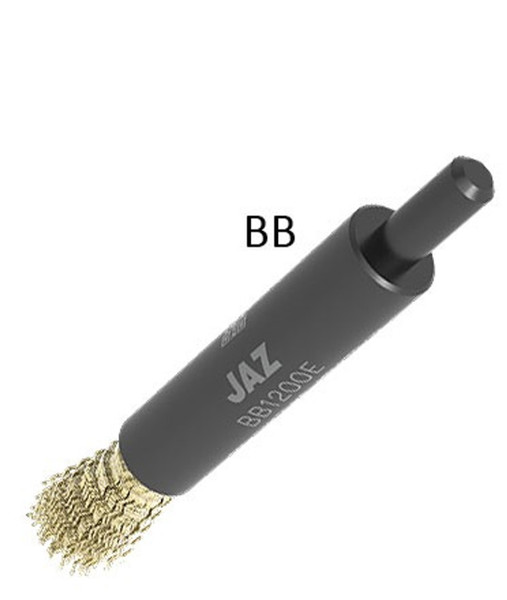 JAZ 14190 1/2" Crimped Wire End Brush, .012" Brass, 3/4" Trim Length, 1/4" Shank, Bulk Package