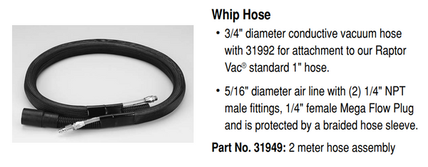 Dynabrade 31949 Hose Ass'y- 3/4" Vacuum, 5/16" Air, 2M