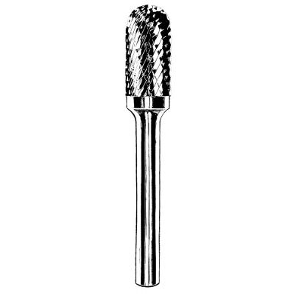 Dynabrade 93340 Carbide Burr, 3/32" (2 mm) Dia., SC-41 D/C Burr, Cylinder, 7/16" Flute L, 1/8" Shank