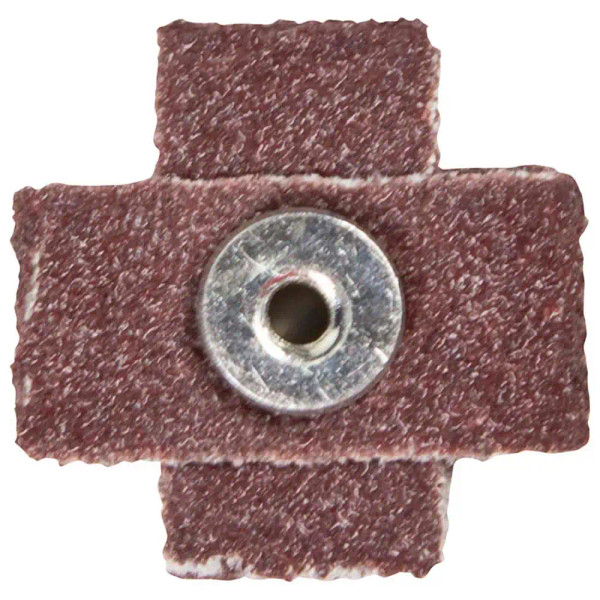 Norton 08834185519 1 x 1 x 3/8 In. Merit Cross Pad 3 mm - 48 P80 Grit AO 8-Ply