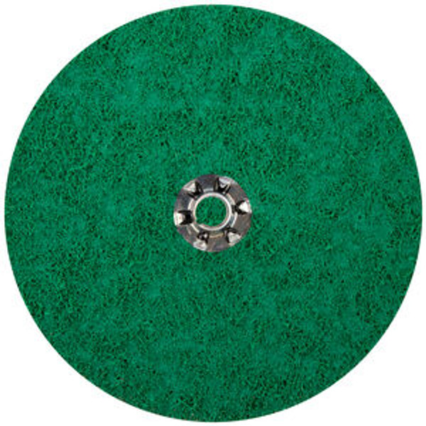 Norton 66623373684 7 In. Bear-Tex Vortex Rapid Prep Non-Woven Locking Disc Speed-Change AO F Grit