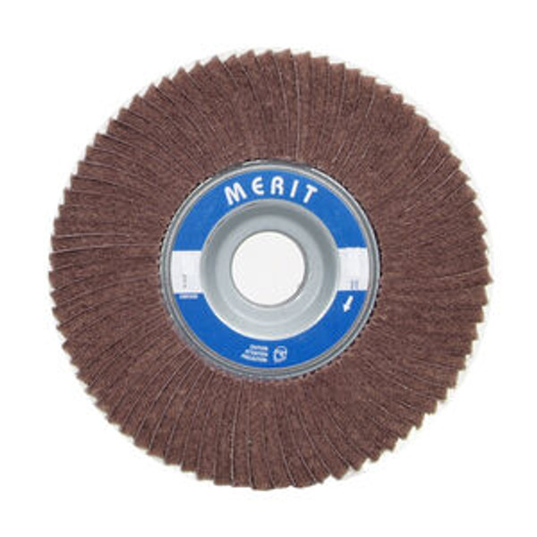 Merit 08834126018 6 x 2 x 1 In. Non-Woven Interleaf Flap Wheel 180 Grit AO VF Grit