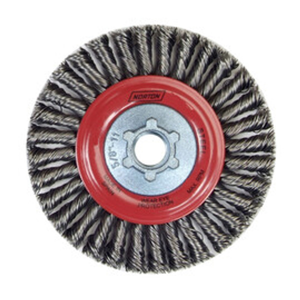 Norton 66252837993 9 x 0.020 x 5/8-11 x 2-1/8 x 3/16 In. BlueFire CS SB Twist Knot Wire Wheel Brush