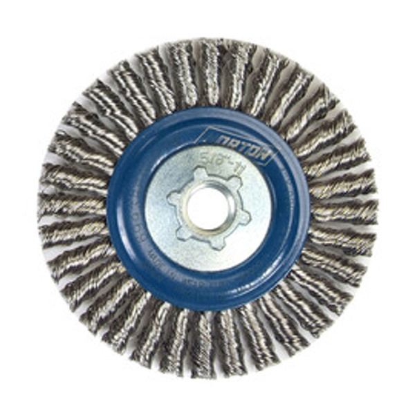Norton 69936606278 4 x 0.020 x 5/8-11 x 7/8 x 3/16 In. BlueFire SS SB Twist Knot Wire Wheel Brush