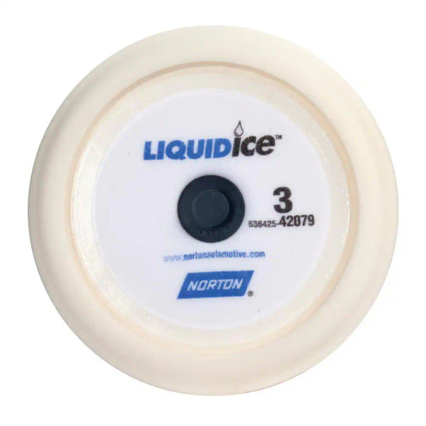 Norton 63642542079 9 In. Norton Liquid Ice White Buffing/Polishing H&L Finishing Foam Pad Step 3