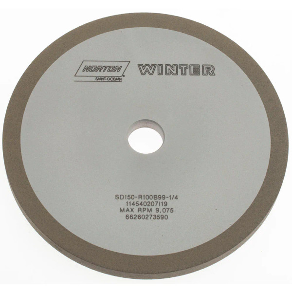 Norton Winter 66260273590 4 x 1/4 x 1/2 In. Diamond Resin Bond 1A1 Wheel 150 Grit