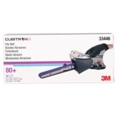 3M Cubitron II File Belt 786F, 33446, 80+, 12.7 mm x 457.2 mm (1/2" x 18" ), 10 Belts per carton, 5 Cartons per case