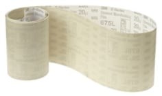 3M Diamond Microfinishing Film Belt 675L, 9 Mic 5MIL, Light Green, 1-1/2" x 91"