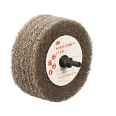 Scotch-Brite Roloc+ Cut and Polish Flap Brush, 3" x 1-3/8", A MED, 10 per case