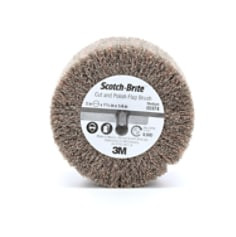 Scotch-Brite Cut and Polish Flap Brush, 3" x 1-3/4" x 1/4" A MED, 10 per case