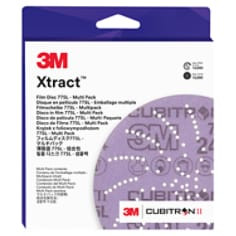 3M Xtract Cubitron II Film Disc 775L, Multi-Grade 500+ - 1000+ 3MIL, 5", 500LG, 12 per packk, 20 per case, Multi-pack