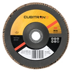 3M Cubitron II Flap Disc 967A, 40+, T27, 5" x 7/8", 10 per case