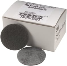 Scotch-Brite Surface Conditioning Disc, SC-DH, 07507, SiC Super Fine, 3" x NH, 25 per carton, 100 per case