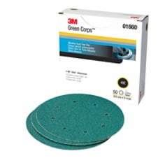 3M Green Corps Stikit Production Disc Dust Free, 01660, 8", 40, 50 discs per carton, 5 cartons per case