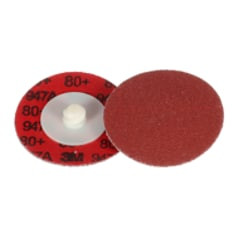 3M Cubitron II Roloc Durable Edge Disc 947A, 80+, X-weight, TR, Maroon, 2", Die R200P, 50 per carton, 200 per case