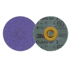 3M Cubitron 3 Roloc Fibre Disc 1182C, 60+, TSM, Purple, 2", Die RS200PM, 50 per carton, 200 per case