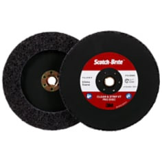 Scotch-Brite Clean and Strip XT Pro TN Quick Change Disc, XO-DN, SiC Extra Coarse, Purple, 7" x 5/8"-11, 5 per case