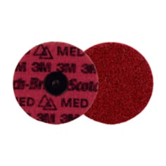 Scotch-Brite Roloc Precision Surface Conditioning Disc, PN-DR, Medium, TR, 4", 25 per carton, 100 per case, Dispenser Pack