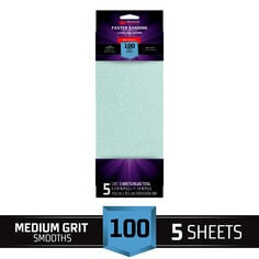 3M Pro Grade Precision Faster Sanding Drywall Sanding Sheets 9094PGP-CC, 4 3/16" x 11 1/4", 100 grit, 5 per pack
