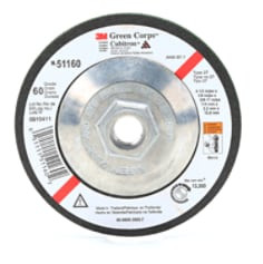 3M Green Corps Flexible Grinding Wheel, T27, 4-1/2" x 1/8" x 5/8"-11"ternal, 36, 10 per carton, 40 per case