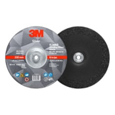 3M Silver Depressed Center Grinding Wheel, 87449, 36+, T27 Quick Change, 9" x 1/4" x 5/8"-11, 10 per carton, 20 per case