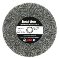 Scotch-Brite Deburr & Finish PRO Unitized Wheel, DP-UW, 4C Medium+, 3" x 1/4" x 1/4", 40 per case
