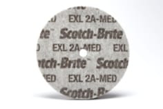 Scotch-Brite EXL Unitized Wheel, XL-UW, 2A Medium, 3" x 3/8" x 1/4", 10 per case