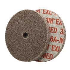 Scotch-Brite EXL Unitized Wheel, XL-UW, 6A Medium, 6" x 1/2" x 1/2", 4 per case